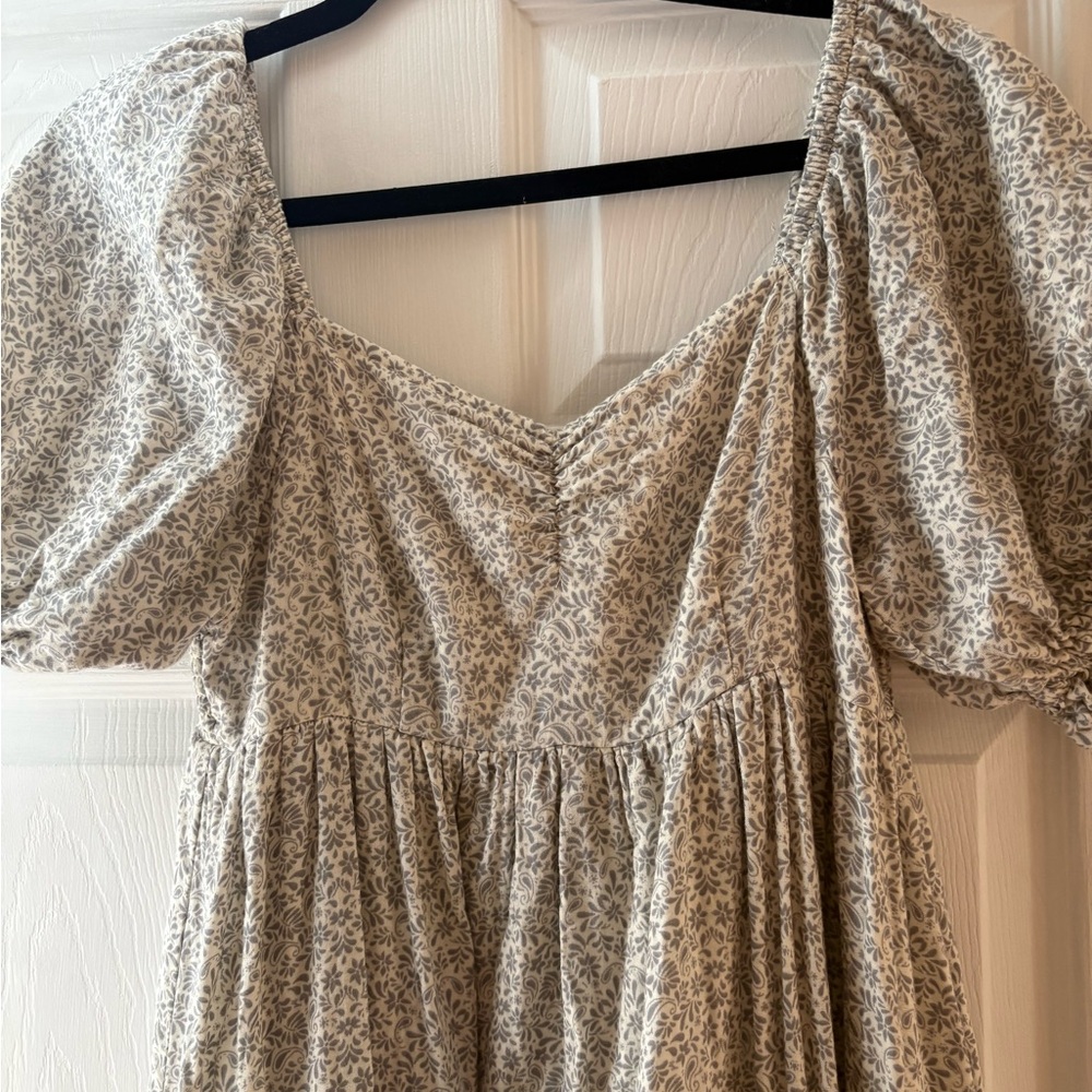 Rylee + Cru Cream Floral Puff-Sleeve Maxi Dress - Picture 2 of 7